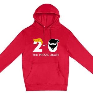 Funny Trump Golf Course Gunshots 20 You Missed Again Premium Pullover Hoodie