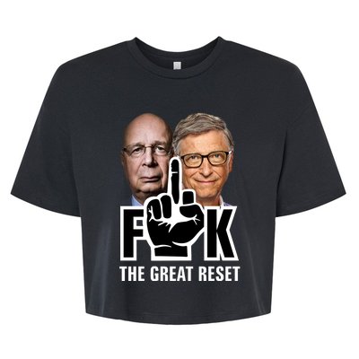 F*ck The Great Reset Bella+Canvas Jersey Crop Tee