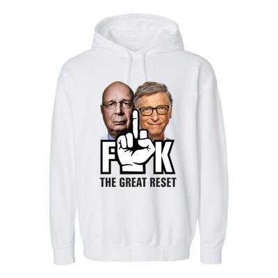 F*ck The Great Reset Garment-Dyed Fleece Hoodie