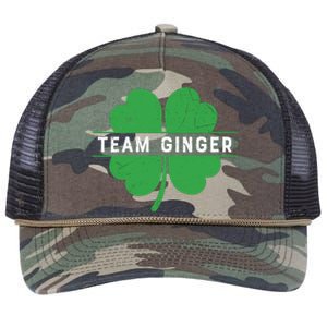 Funny Team Ginger Patricks Day Retro Rope Trucker Hat Cap