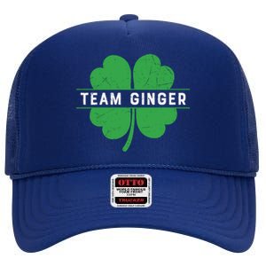 Funny Team Ginger Patricks Day High Crown Mesh Back Trucker Hat