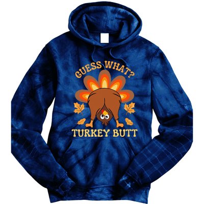 Funny Thanksgiving Guess What Turkey Butt Tie Dye Hoodie