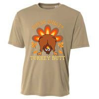 Funny Thanksgiving Guess What Turkey Butt Cooling Performance Crew T-Shirt