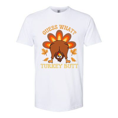 Funny Thanksgiving Guess What Turkey Butt Softstyle CVC T-Shirt