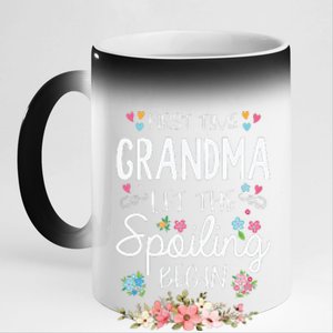 First Time Grandma Let The Spoiling Begin Grandmother 11oz Black Color Changing Mug