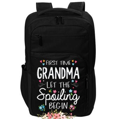 First Time Grandma Let The Spoiling Begin Grandmother Impact Tech Backpack