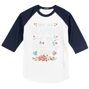 First Time Grandma Let The Spoiling Begin Grandmother Baseball Sleeve Shirt