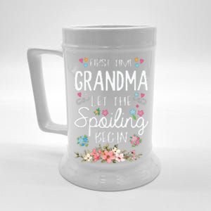 First Time Grandma Let The Spoiling Begin Grandmother Beer Stein