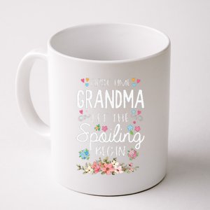 First Time Grandma Let The Spoiling Begin Grandmother Coffee Mug