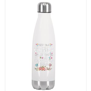 First Time Grandma Let The Spoiling Begin Grandmother Stainless Steel Insulated Water Bottle