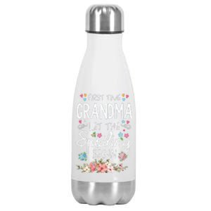 First Time Grandma Let The Spoiling Begin Grandmother Stainless Steel Insulated Water Bottle