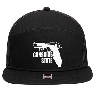 Florida The Gunshine State 7 Panel Mesh Trucker Snapback Hat