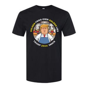 Funny Trump Golden Fries Over Golden Lies Trump Vance 2024 Softstyle CVC T-Shirt