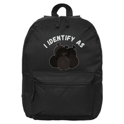 Funny Trash Garbage Bag Design 16 in Basic Backpack