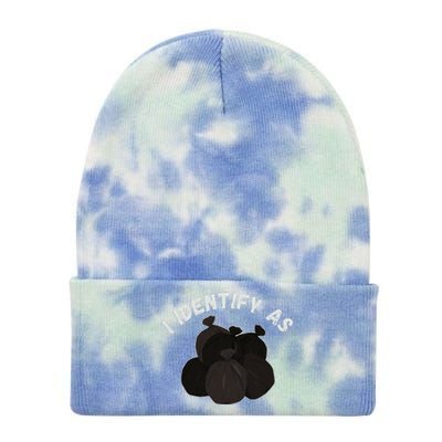 Funny Trash Garbage Bag Design Tie Dye 12in Knit Beanie