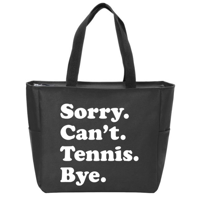 Funny Tennis Gift Zip Tote Bag