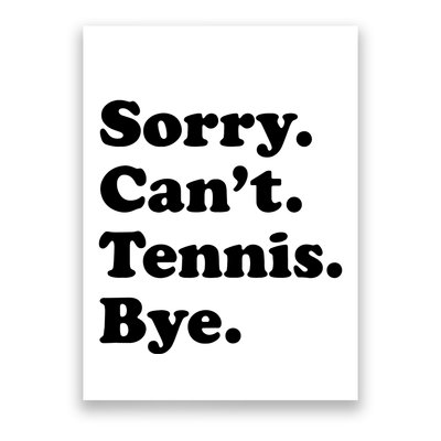 Funny Tennis Gift Poster