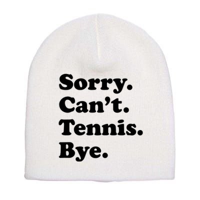 Funny Tennis Gift Short Acrylic Beanie