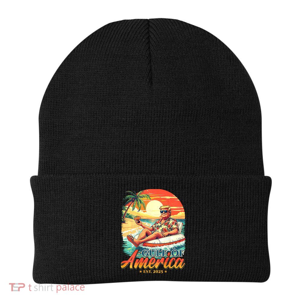 Funny Trump Gulf Of Us America Est 2025  Beanie