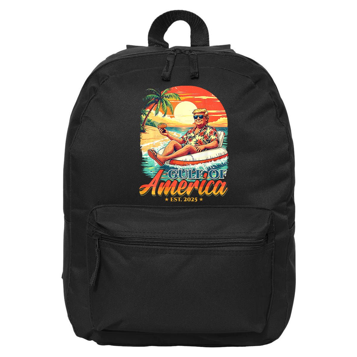 Funny Trump Gulf Of Us America Est 2025  16 in Basic Backpack