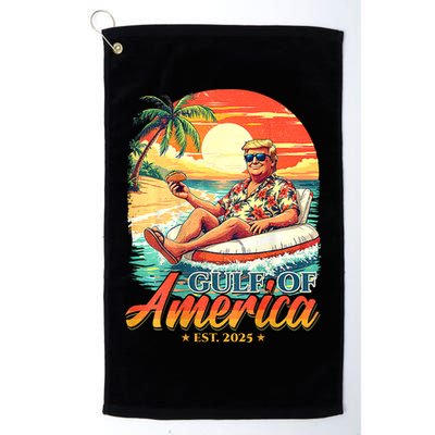 Funny Trump Gulf Of Us America Est 2025  Golf Towel
