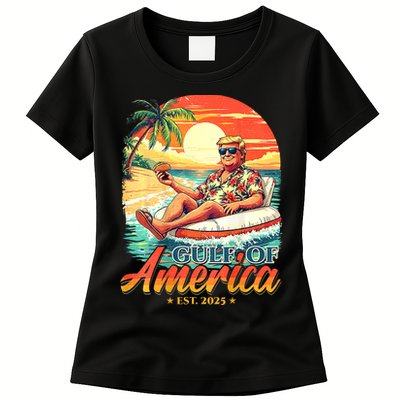 Funny Trump Gulf Of Us America Est 2025  Womens T-Shirt