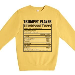 Funny Trumpet Gift For Trumpet Player Premium Crewneck Sweatshirt