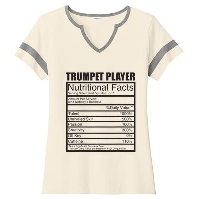 Funny Trumpet Gift For Trumpet Player Ladies Halftime Notch Neck Tee