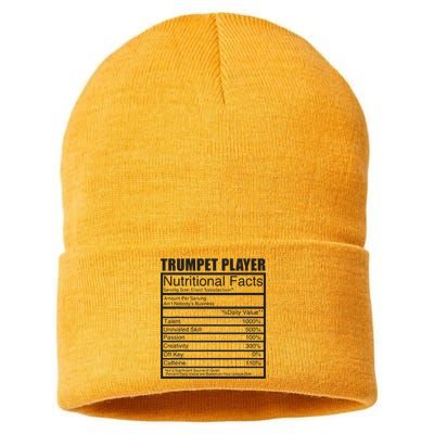 Funny Trumpet Gift For Trumpet Player Sustainable Knit Beanie