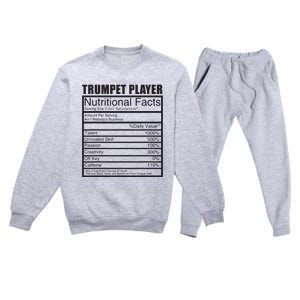 Funny Trumpet Gift For Trumpet Player Premium Crewneck Sweatsuit Set