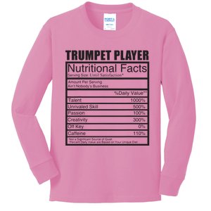 Funny Trumpet Gift For Trumpet Player Kids Long Sleeve Shirt