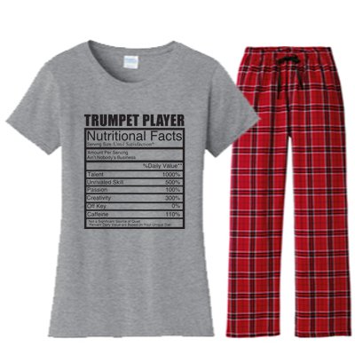 Funny Trumpet Gift For Trumpet Player Women's Flannel Pajama Set