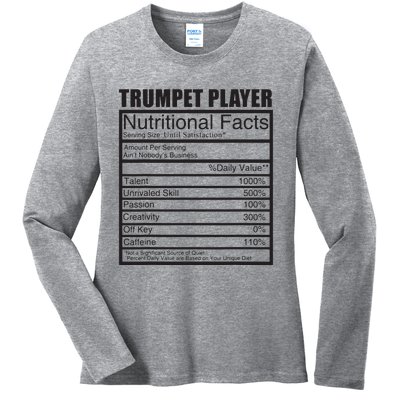 Funny Trumpet Gift For Trumpet Player Ladies Long Sleeve Shirt