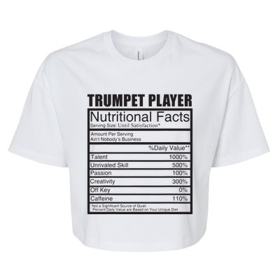 Funny Trumpet Gift For Trumpet Player Bella+Canvas Jersey Crop Tee