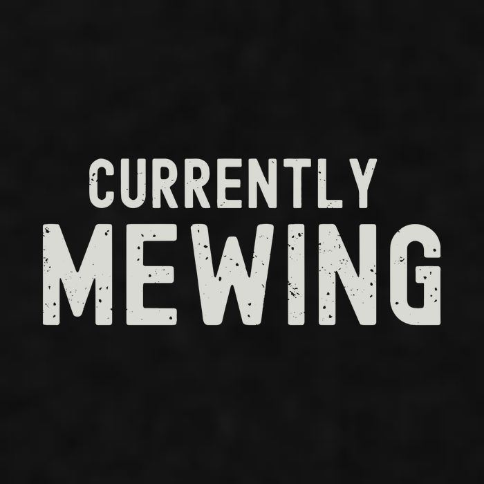 Funny That Go Hard Currently Mewing Ladies PosiCharge Tri-Blend Wicking Tank