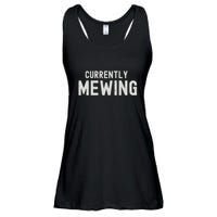 Funny That Go Hard Currently Mewing Ladies Essential Flowy Tank
