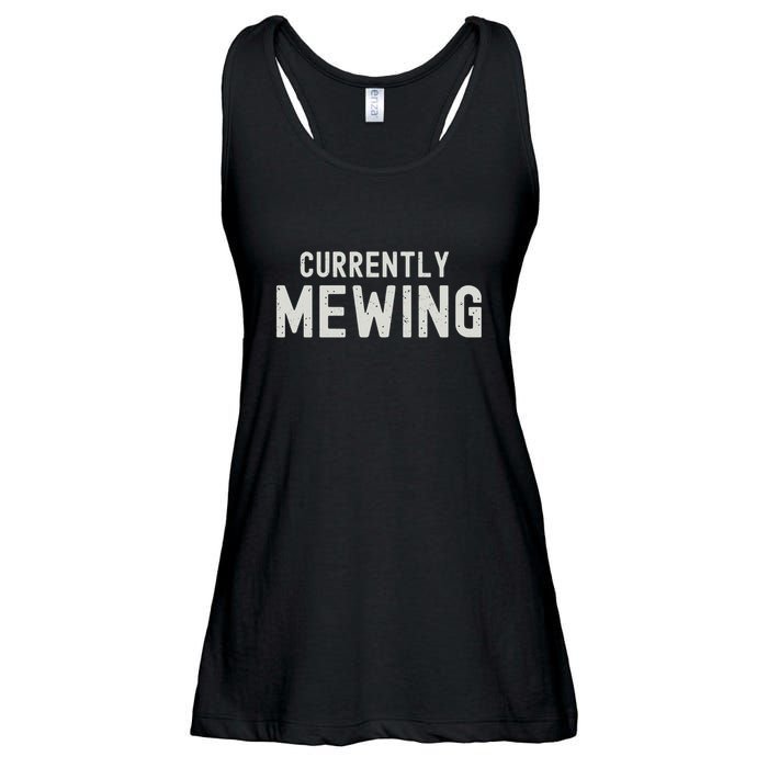 Funny That Go Hard Currently Mewing Ladies Essential Flowy Tank