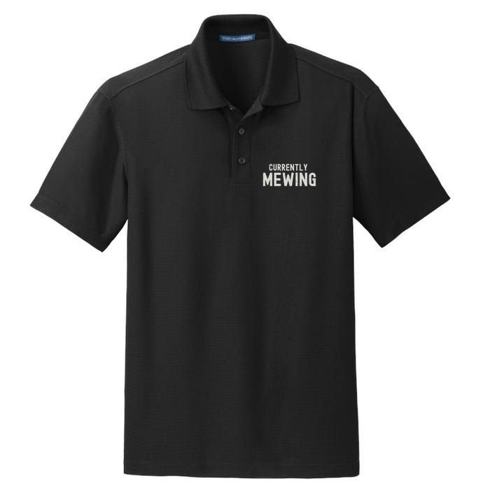 Funny That Go Hard Currently Mewing Dry Zone Grid Polo