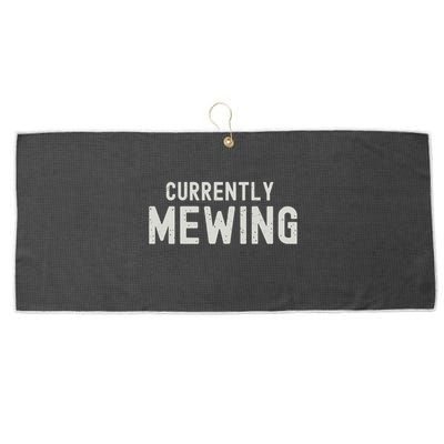 Funny That Go Hard Currently Mewing Large Microfiber Waffle Golf Towel