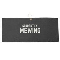 Funny That Go Hard Currently Mewing Large Microfiber Waffle Golf Towel
