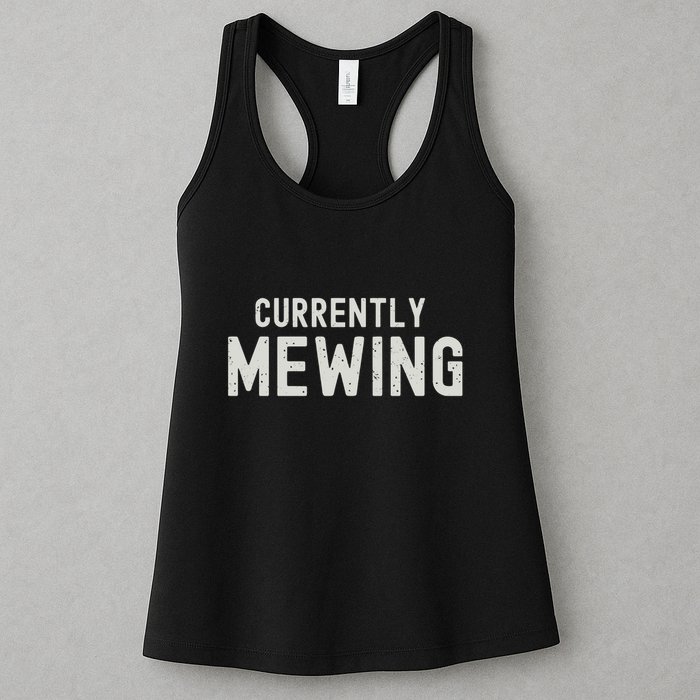 Funny That Go Hard Currently Mewing Womens Tank Top