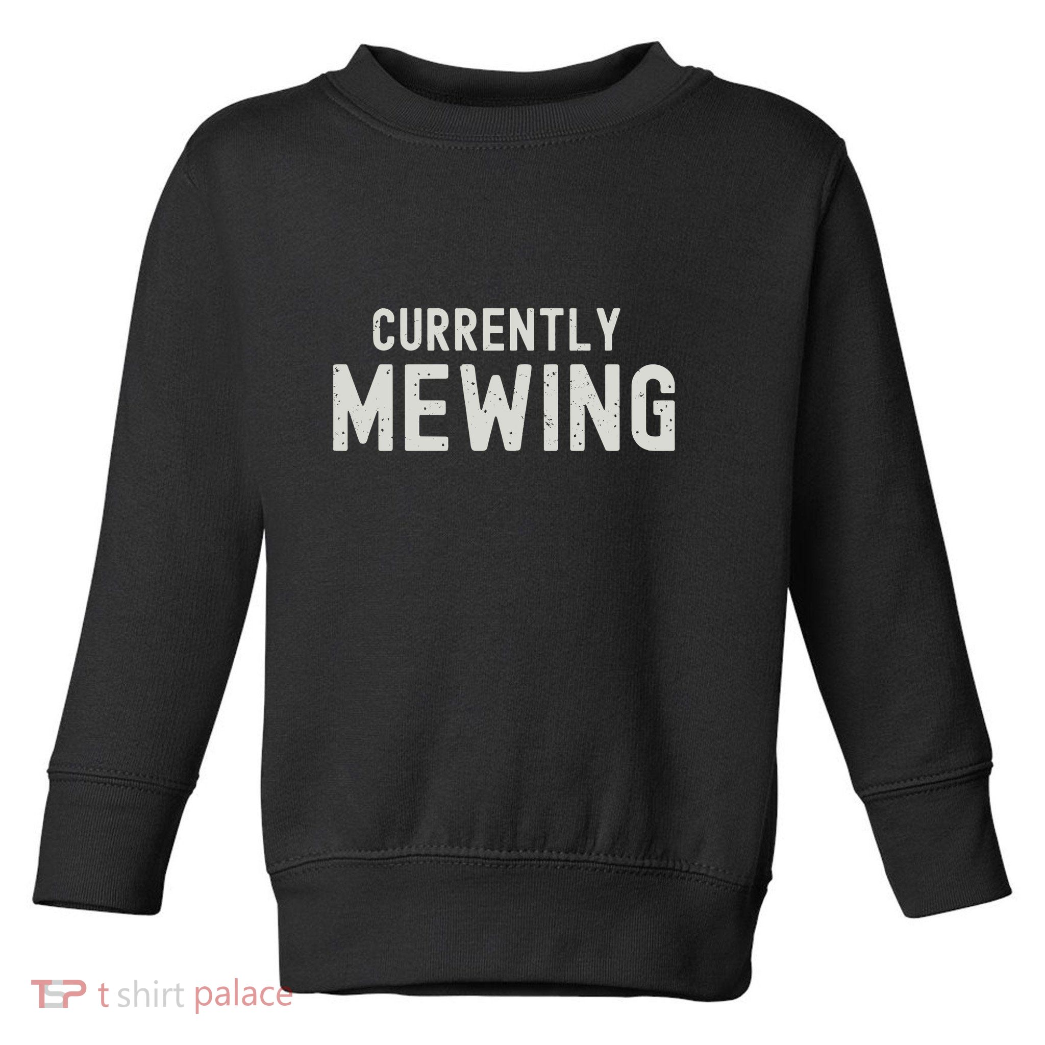 Funny That Go Hard Currently Mewing Toddler Sweatshirt