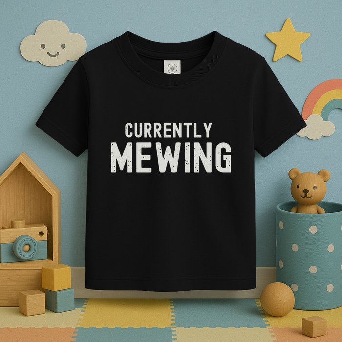 Funny That Go Hard Currently Mewing Toddler T-Shirt
