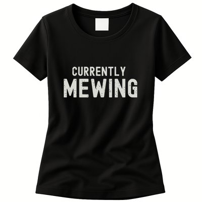 Funny That Go Hard Currently Mewing Womens T-Shirt
