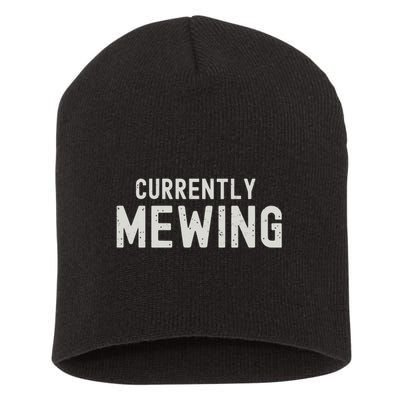 Funny That Go Hard Currently Mewing Short Acrylic Beanie
