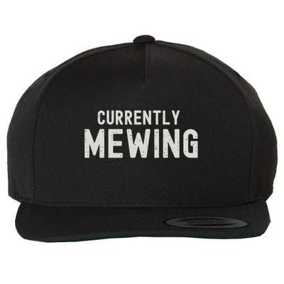 Funny That Go Hard Currently Mewing Wool Snapback Cap