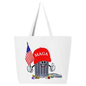 Funny Trump Garbage Can Cartoon Character American Flag 25L Jumbo Tote