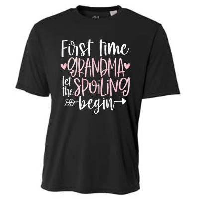 First Time Grandma Let the Spoiling Begin 1st Time New Cooling Performance Crew T-Shirt