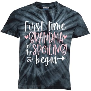 First Time Grandma Let the Spoiling Begin 1st Time New Kids Tie-Dye T-Shirt