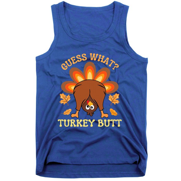 Funny Thanksgiving Guess What Turkey Butt Tank Top